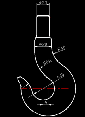 机械制图之起重钩画法