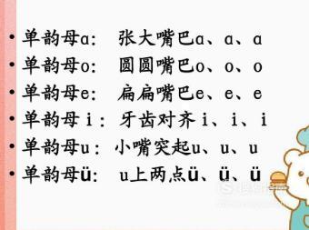 組成,其中單韻母是最基礎和簡單的掌握內容,在學習拼音之前一定要認真