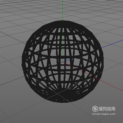 在c4d中如何把球体制作成球形框架?