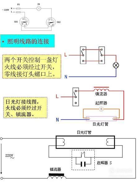一灯多控的原理与电路图.