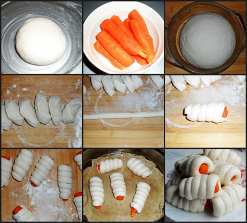 胡萝卜花卷的做法