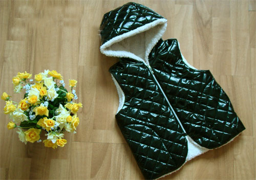 宝宝连帽棉马甲制作教程