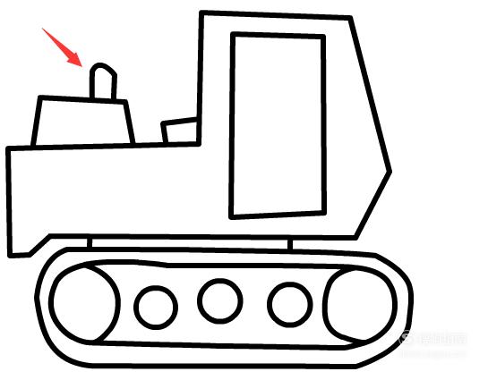 簡筆畫大全:[11]剷車和挖土機繪製方法