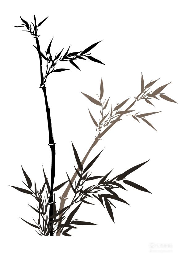 竹子的画法 简单水墨图片