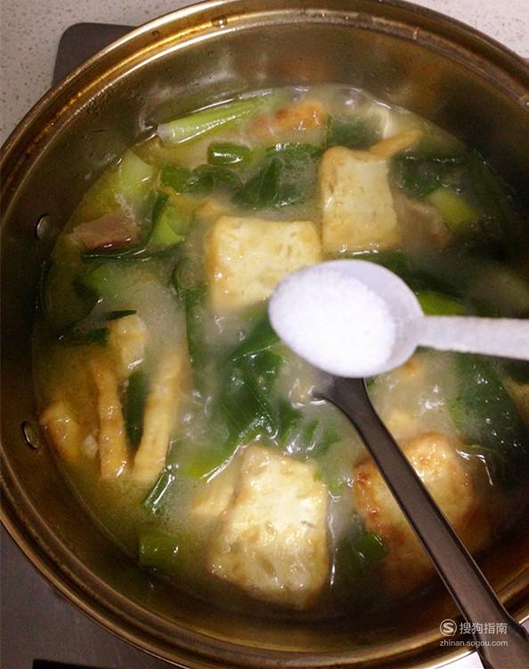 胡葱笃豆腐的家常做法