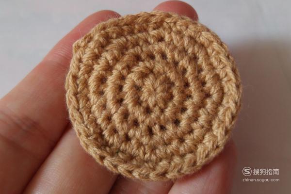 钩针花样圆形织片的钩法:全短针圆形片