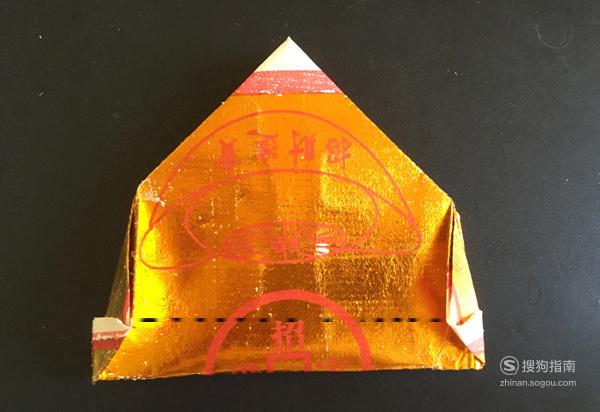 锡箔三角元宝折法图片