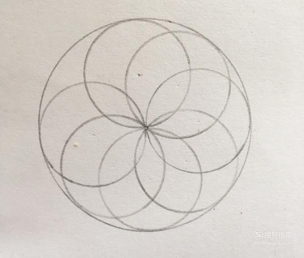 如何用圆规画漂亮的花?