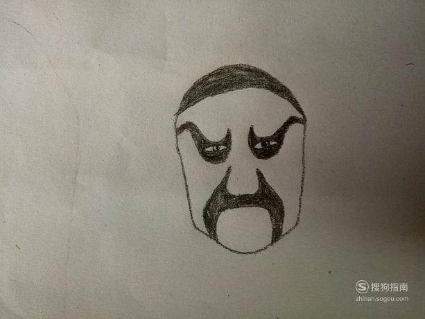 简笔画京剧脸谱之高俅