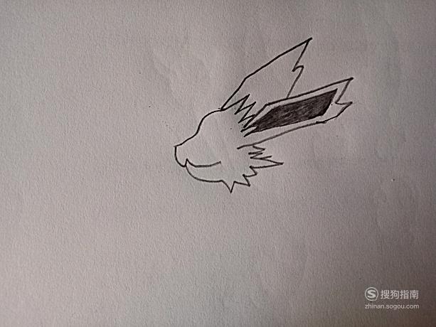 简笔画《口袋妖怪》之雷伊布