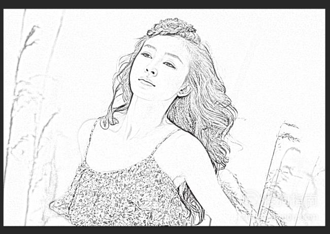 ps照片图片变线稿