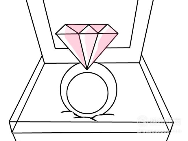 卡通简笔画:钻石戒指怎么画?