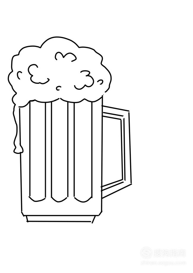 卡通简笔画:啤酒烤串怎么画?