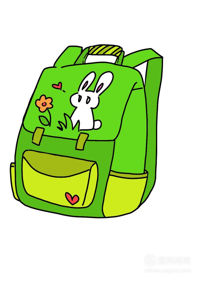 卡通简笔画:书包怎么画?