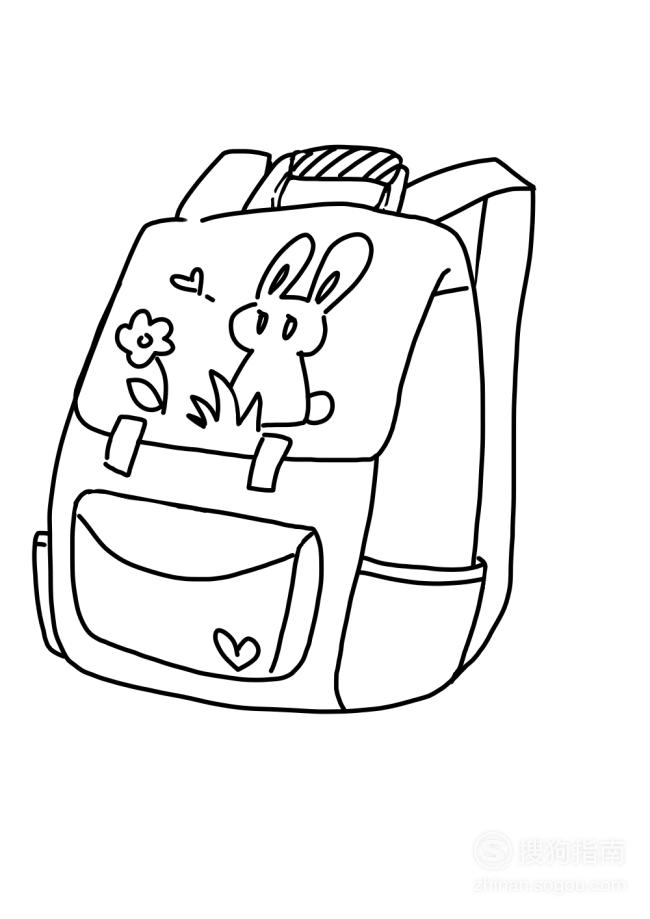 卡通简笔画:书包怎么画?
