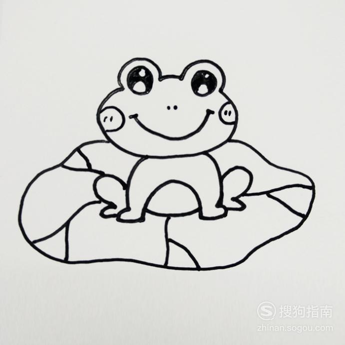 青蛙画画的图片简笔画图片