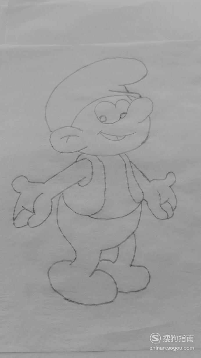 如何画蓝精灵的简笔画