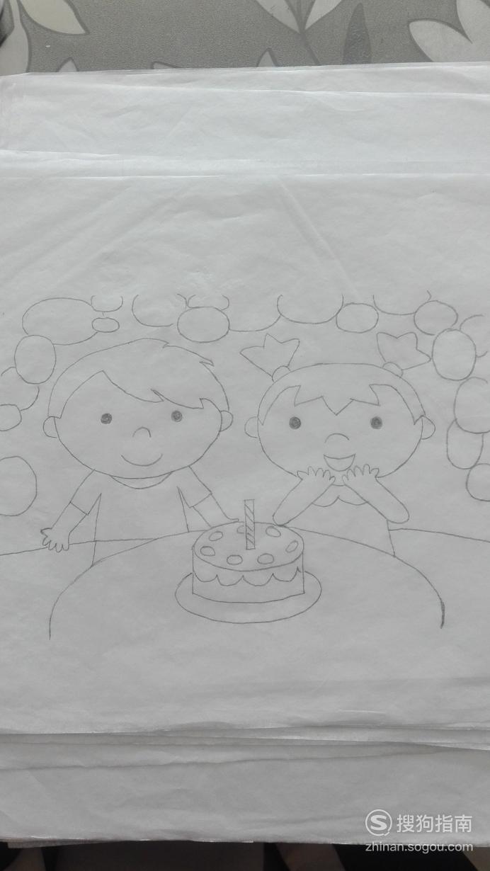 如何画过生日的孩子的简笔画