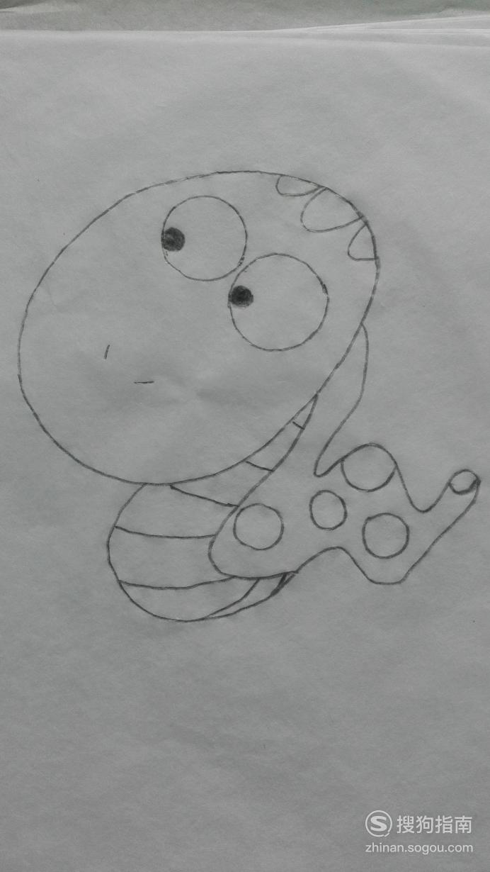 如何画贪吃蛇的简笔画