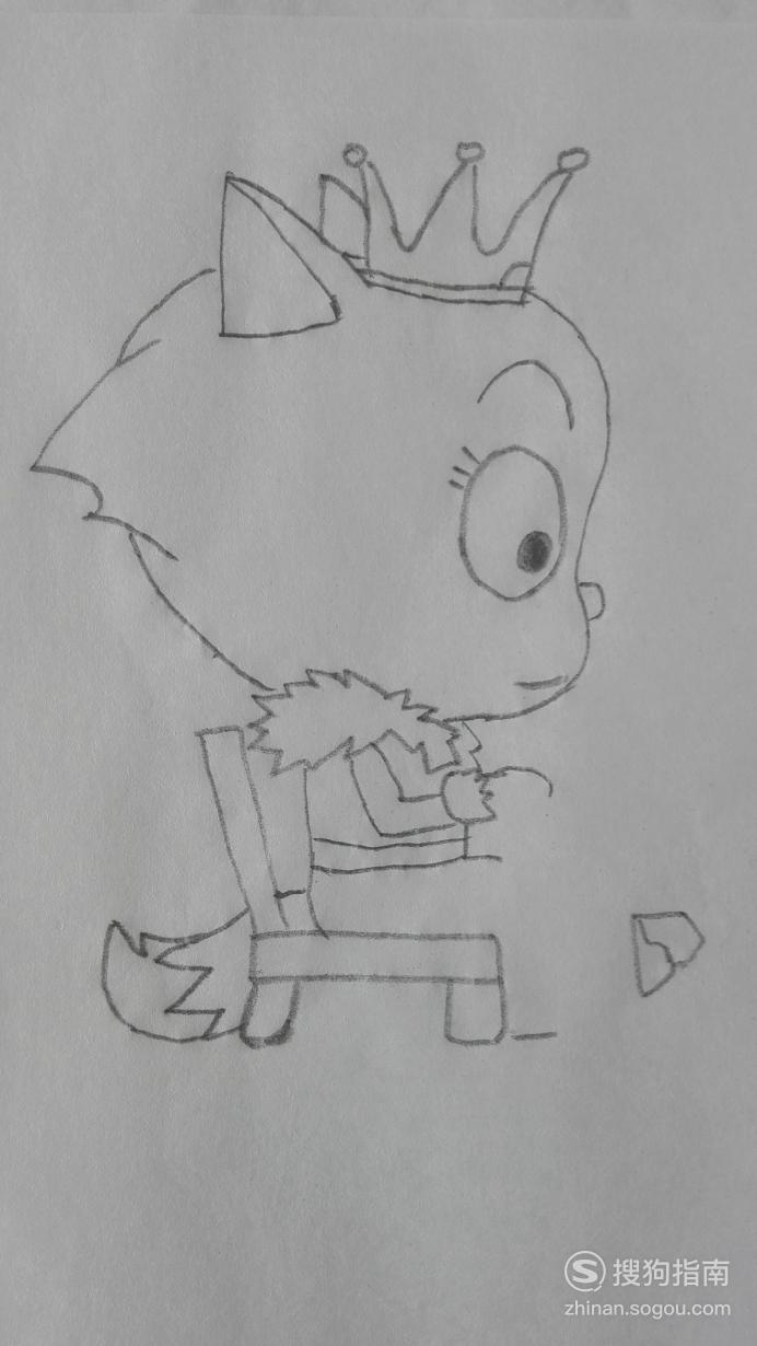 如何画红太狼的简笔画