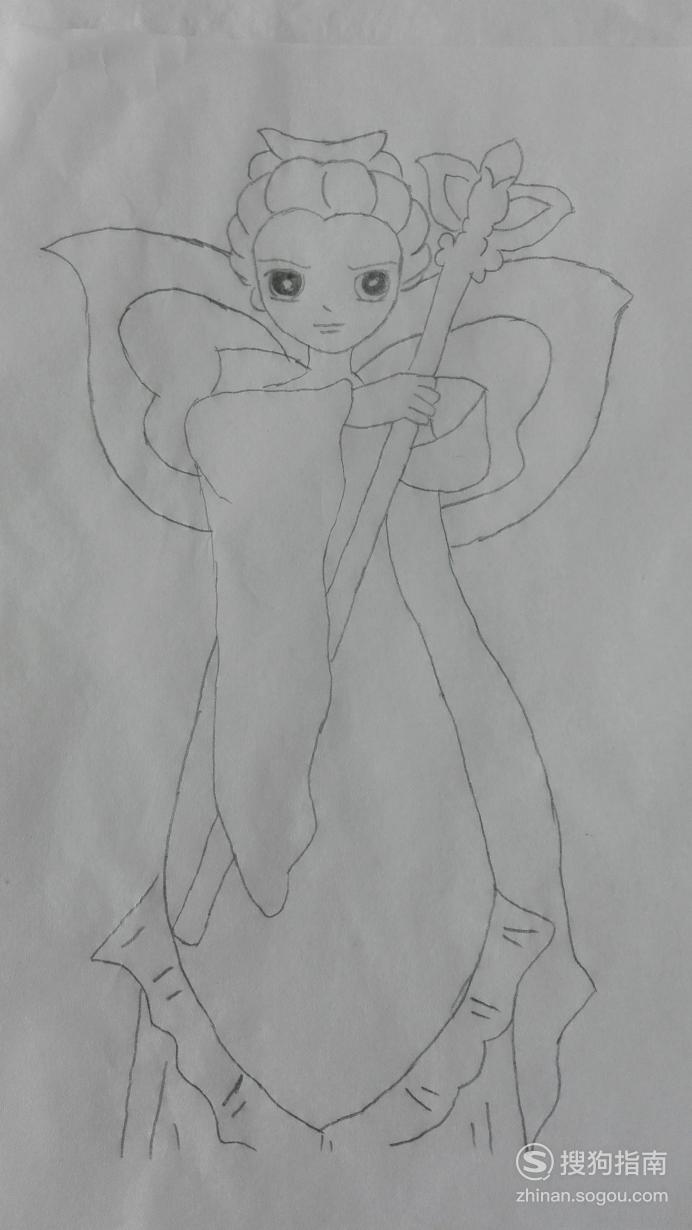 如何画巴啦啦小魔仙之魔仙女王的简笔画