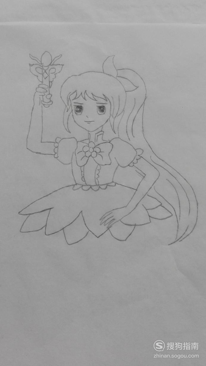 如何画巴啦啦小魔仙之美琪的简笔画
