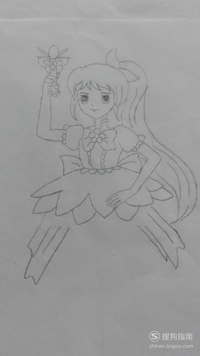 如何画巴啦啦小魔仙之美琪的简笔画