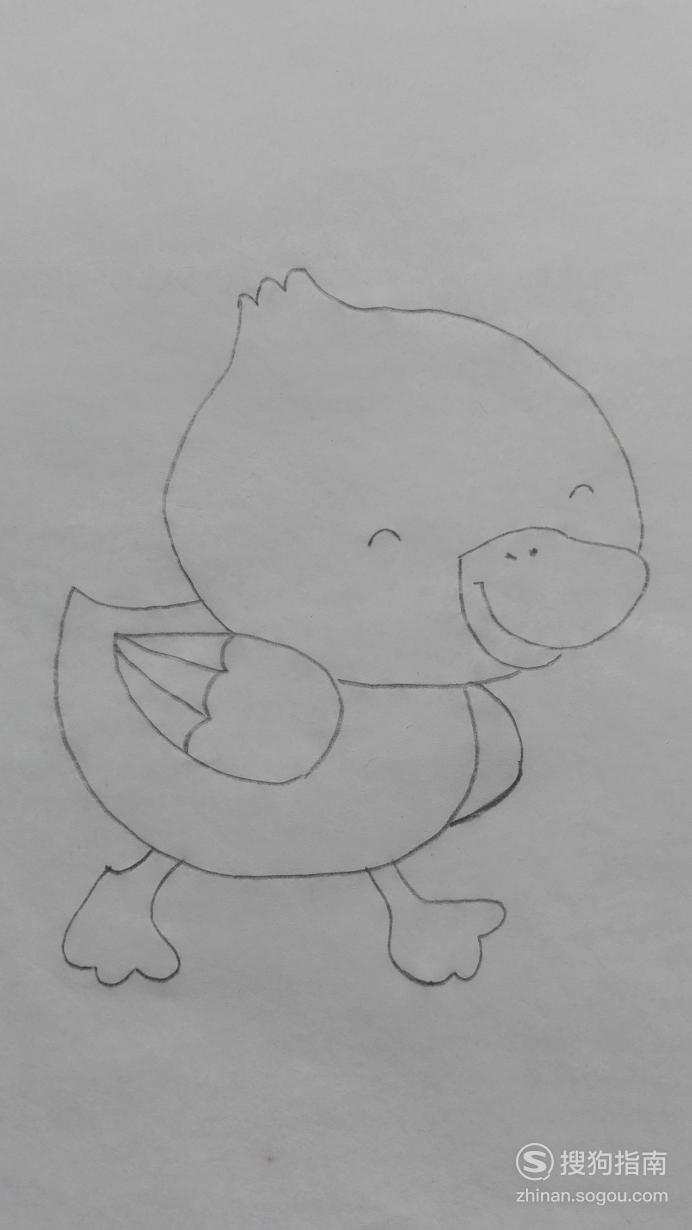 如何画小鸭散步的简笔画