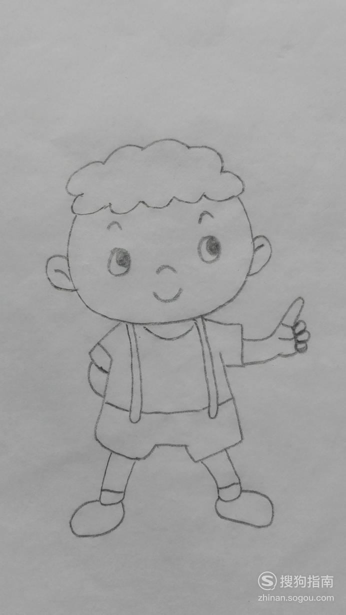 如何画当老师的小男孩的简笔画