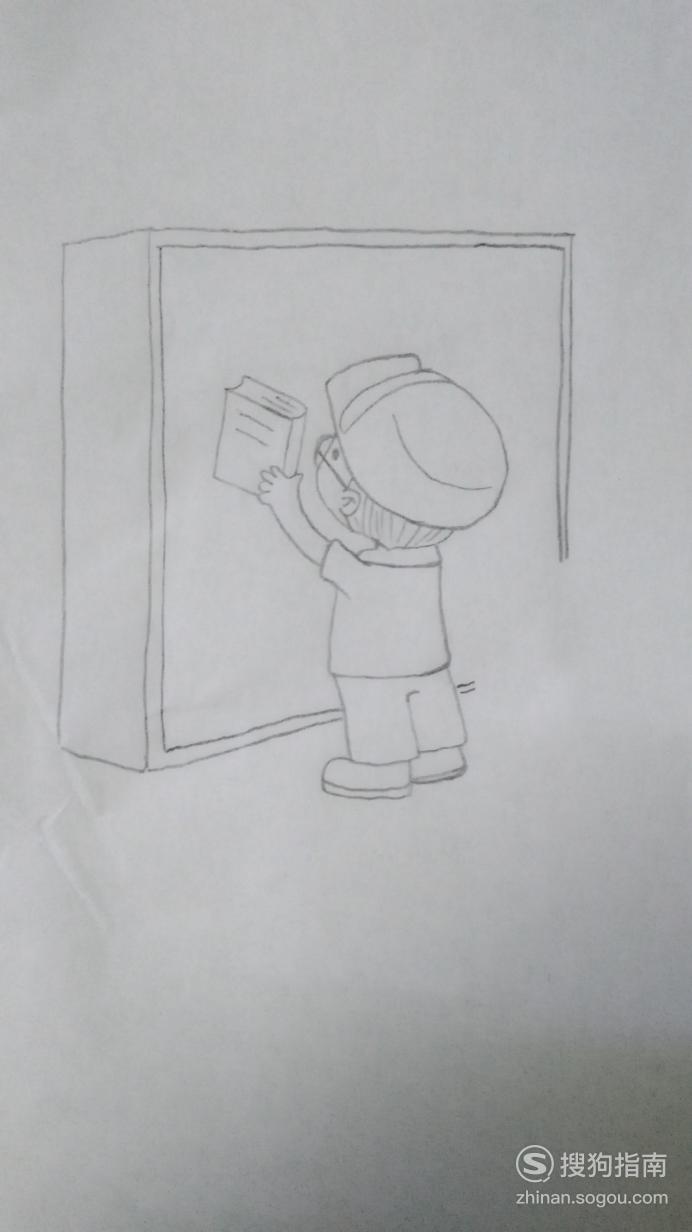 简笔画-图书管理员的画法