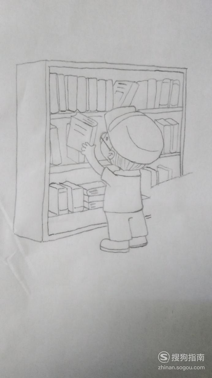 简笔画-图书管理员的画法
