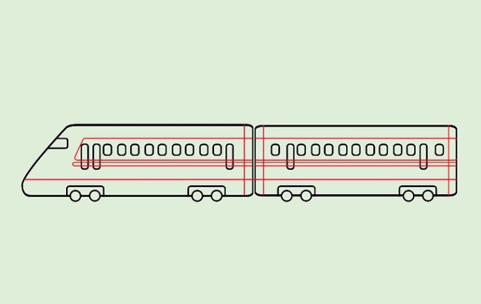 火车的画法 简单图片