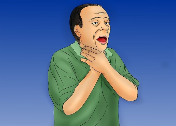 窒息的人通常会用手环着脖子,或者是不顾一切地挣扎,还有他们的表情会