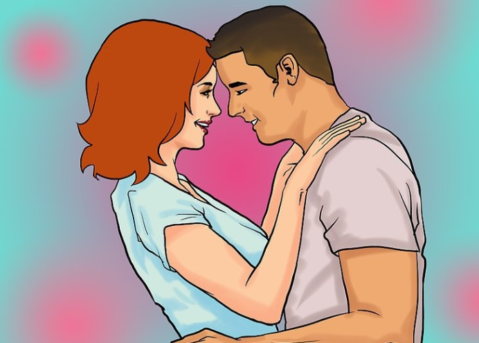 这是一种温暖而亲密的拥抱姿势,强调你们之间的亲密关系.