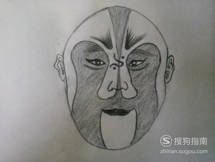 简笔画京剧脸谱之严颜