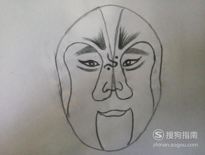 简笔画京剧脸谱之严颜