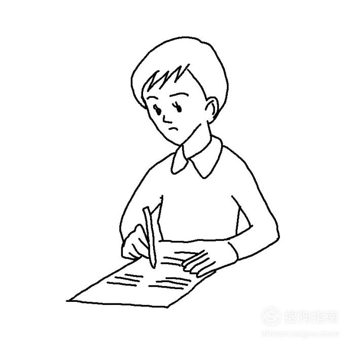 少儿简笔画之认真工作的叔叔