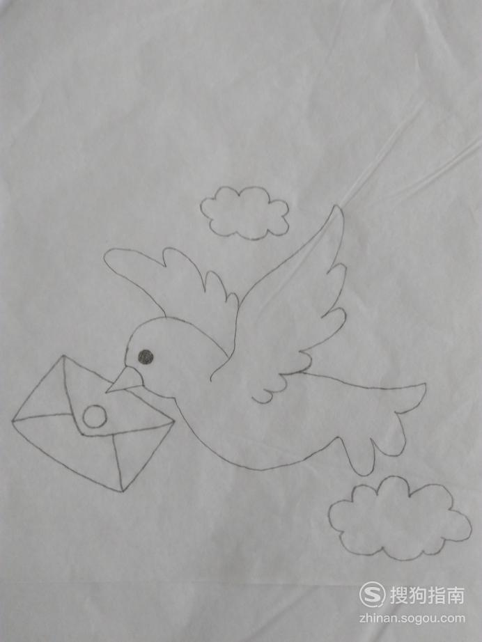 简笔画飞鸽传书的画法