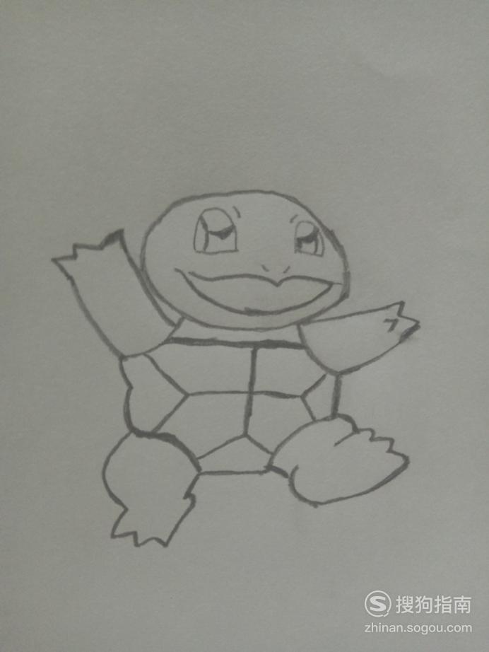 《神奇宝贝》之杰尼龟的简笔画怎么画?