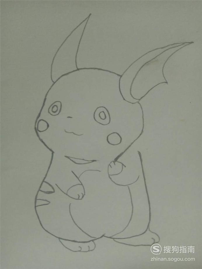 怎么画《精灵宝可梦》之雷丘的简笔画?