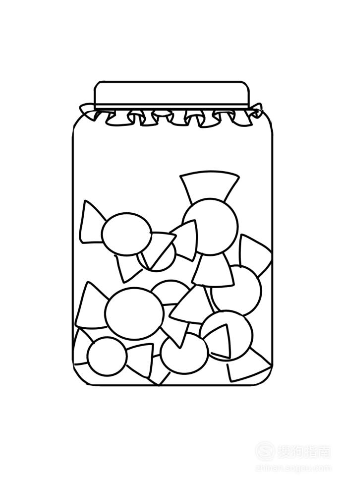 卡通简笔画:糖果罐子怎么画?