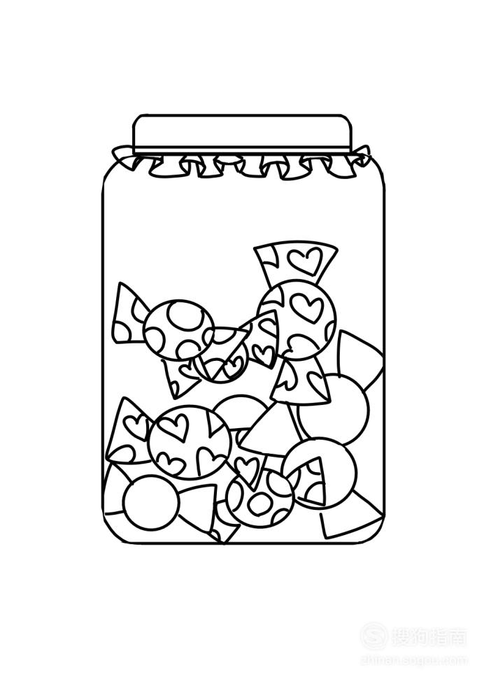 卡通简笔画:糖果罐子怎么画?