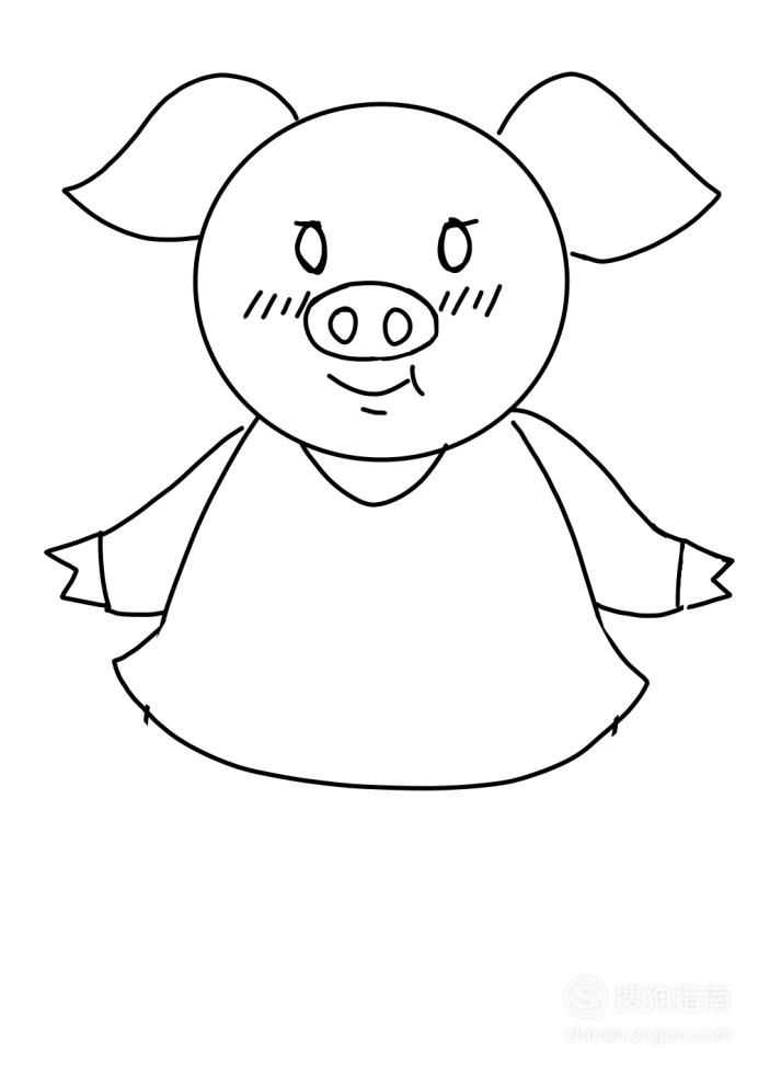 猪的画法 简笔画图片
