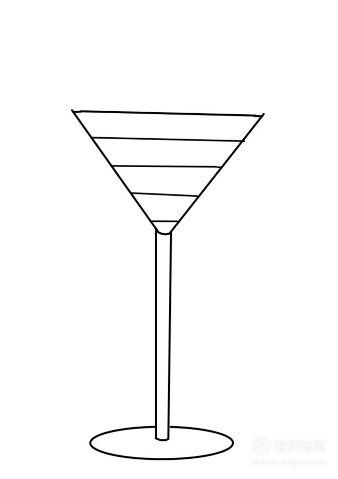 卡通简笔画:鸡尾酒怎么画?