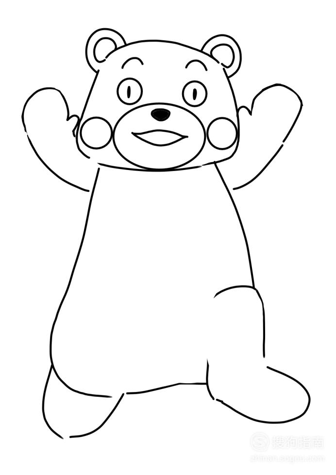卡通简笔画:熊本熊怎么画?