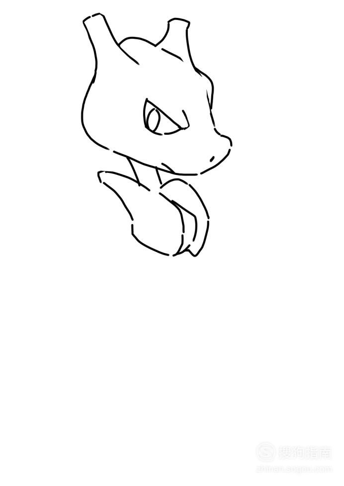 卡通简笔画:超梦怎么画?